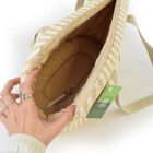 L'Isola dei Tesori Borsa Venere a righe Beige 40x25x21 cm