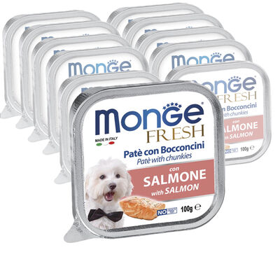 Monge Fresh per cani adulti Paté con Bocconcini con Salmone 100 gr
