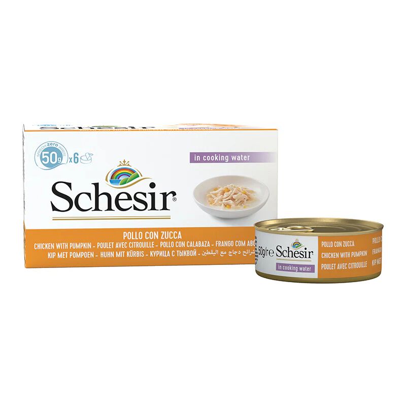 Schesir Cat Pollo con Zucca 6x50g