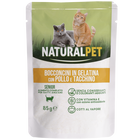 Naturalpet Cat Senior Bocconcini in gelatina con Pollo e tacchino 85gr image number 0