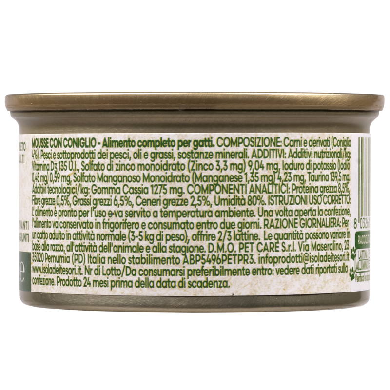 Naturalpet Cat Adult Mousse con Coniglio 85 gr