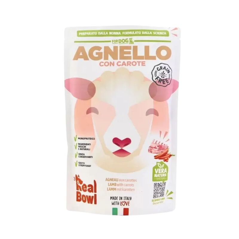 Real Bowl Grain Free per cani con Agnello 400 gr