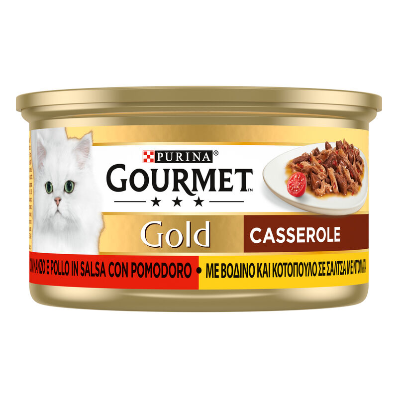 Gourmet Gold Casserole Cat Adult con Manzo e Pollo 85 gr