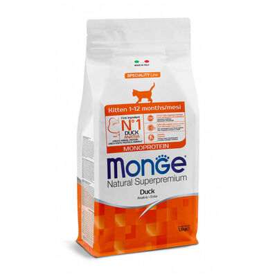 Monge Natural Superpremium Kitten Monoprotein Anatra 1,5 kg