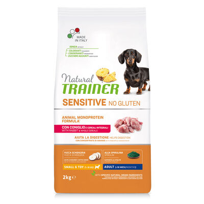 Natural Trainer Dog Adult Mini Sensitive Gluten Free Coniglio 2 kg