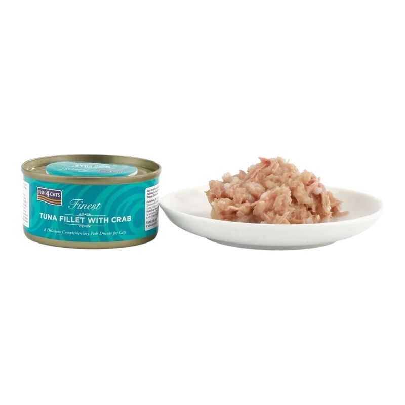 Fish4Cats Finest Cibo Umido per gatti Tonno e Granchio 70 gr