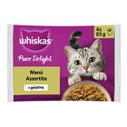 Whiskas Cat Straccetti Men&ugrave; Assortito in Jelly 4 x 85 gr