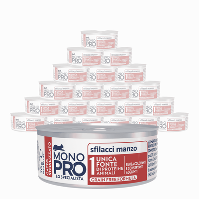 Monopro Cat Steril Sfilacci Manzo 70gr