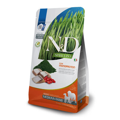 Farmina N&D Spirulina Dog Adult Medium&Maxi Aringa Spirulina e Bacche di Goji 2 kg - Scad. Dicembre 25