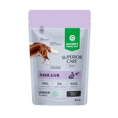 Nature's Protection Superior Care Filetti in Salsa per cani Junior Coniglio 85 gr