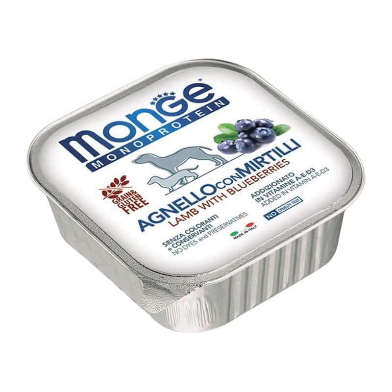 Monge Monoprotein per cani adulti Paté Agnello con Mirtilli 150 gr