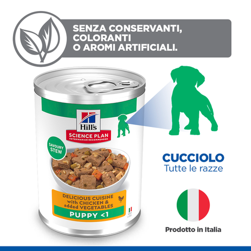 Hill's Science Plan Spezzatino per Cuccioli Pollo e verdure 363gr