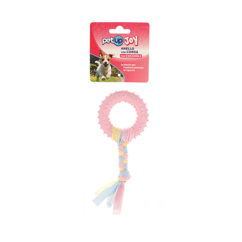 Petup Joy Anello in TPR con corda per cuccioli 17 cm