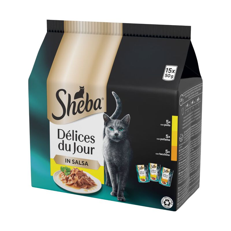 Sheba Delice du Jour Cat Adult Selezione Delicata in Salsa 15 pz x 50 gr
