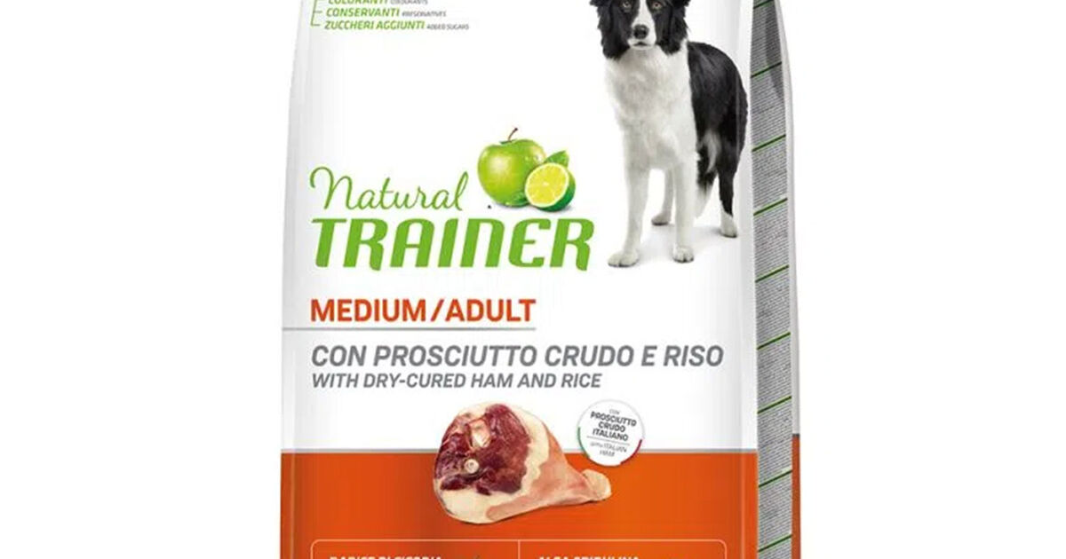 Trainer Natural Dog Medium Adult Prosciutto crudo e riso 12 kg L