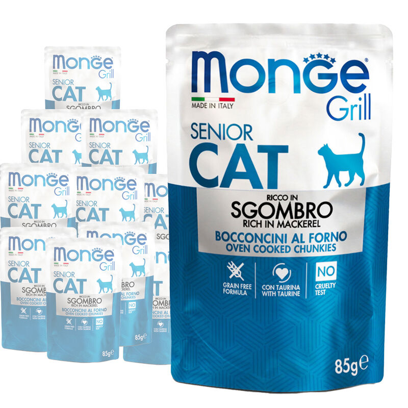 Monge Grill Cat Senior Bocconcini in jelly ricco in Sgombro 85gr