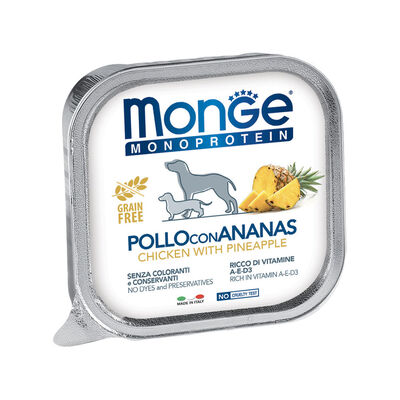 Monge Natural Superpremium Monoprotein Dog Adult Paté Pollo con Ananas 150 gr
