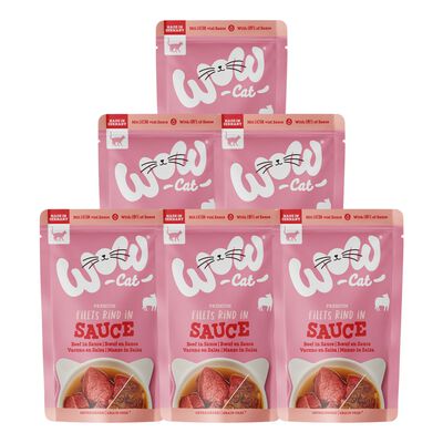 Wow Cat Adult Manzo in Salsa 85 gr