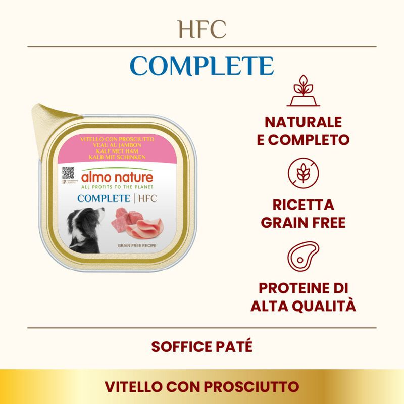 Almo Nature HFC Dog Adult Vitello e Prosciutto 150 gr Almo Nature HFC Dog Adult Vitello e Prosciutto 150 gr