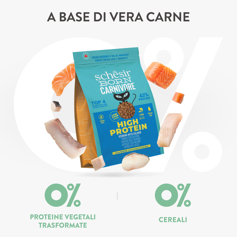 Schesir Born Carnivore Cat Adult Aringa con Salmone 255gr