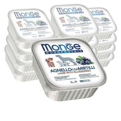 Monge Monoprotein per cani adulti Paté Agnello con Mirtilli 150 gr