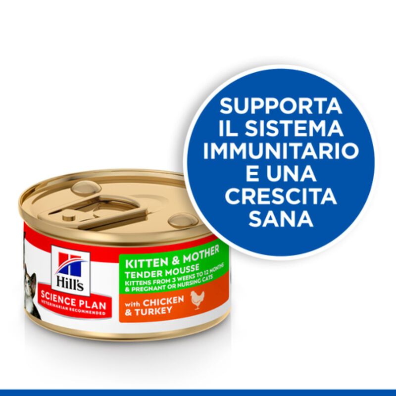 Hill's Science Plan Kitten&Mother Tender Mousse Pollo e Tacchino 85gr