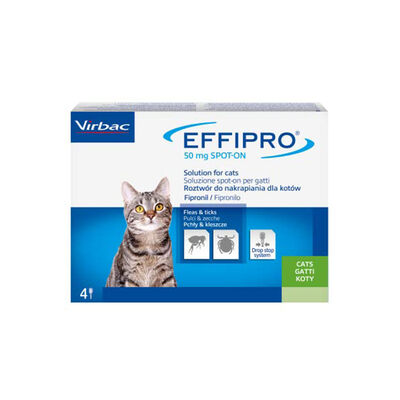 Virbac Effipro Spot-on per Gatti 4 pipette 50 mg