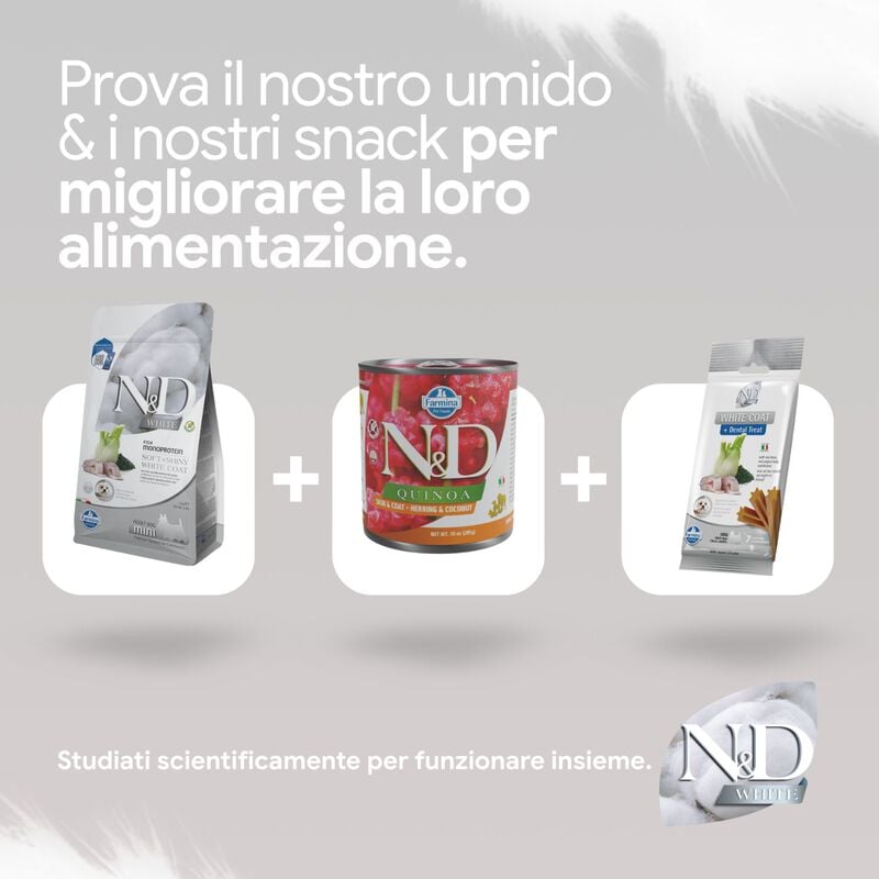 N&D Farmina White Dog Adult Mini Spigola, Spirulina & Finocchio 5kg