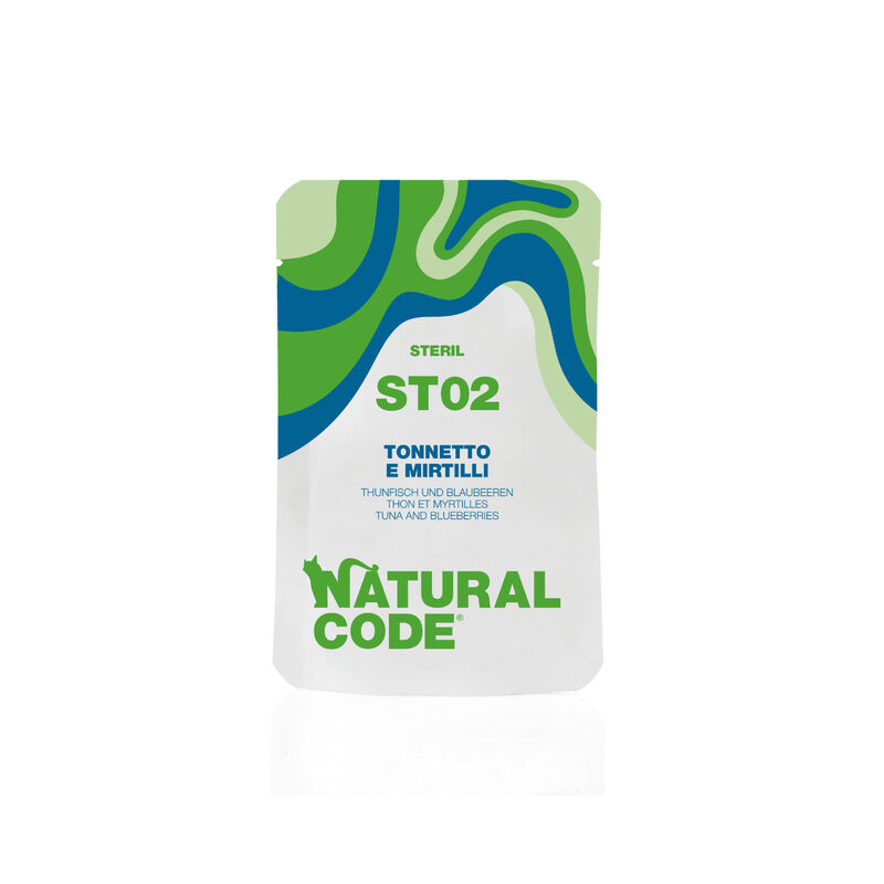 Natural Code Cat Steril 02 Tonnetto e Mirtilli 70 gr