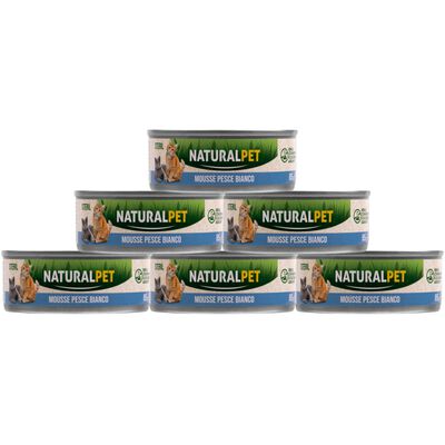 Naturalpet Cat Sterilised Mousse al pesce bianco 85gr