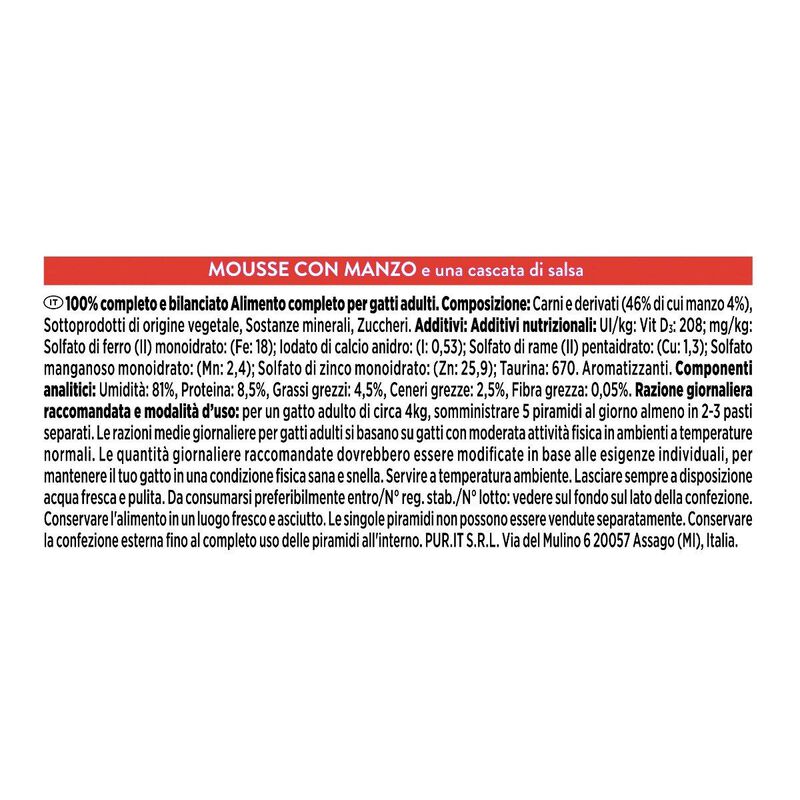 Gourmet Revelations Cat Manzo in mousse 4 pz x57 gr