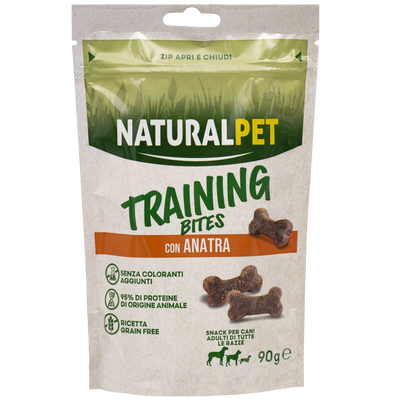 Naturalpet Training Bites Snack Dog Adult con anatra 90gr