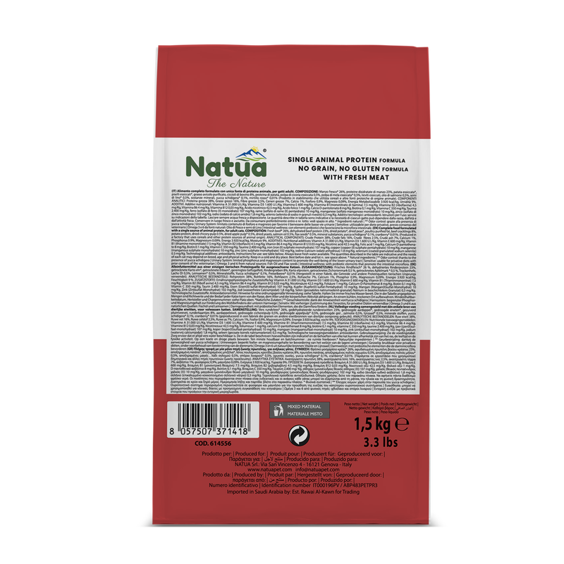Natua Cat Adult Manzo 1,5kg
