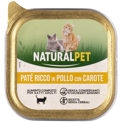 Naturalpet Cat Adult Paté con Pollo e Carote 100 gr