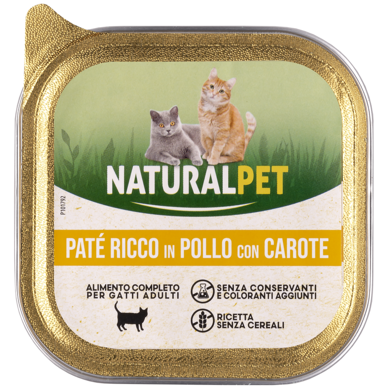 Naturalpet Cat Adult Paté con Pollo e Carote 100 gr