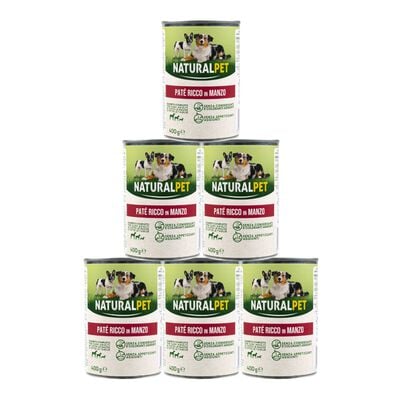 Naturalpet Dog Adult Pat&egrave; ricco in Manzo 400 gr