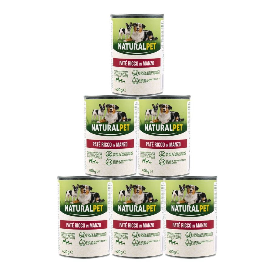 Naturalpet Dog Adult Pat&egrave; ricco in Manzo 400 gr