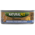 Naturalpet Premium Cat Mousse al Pesce bianco con patate 85gr