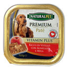Naturalpet Premium Dog Vitamin Plus Paté Ricco in Vitello, con Agnello e Mela 150 gr image number 0