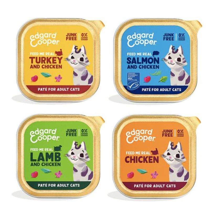 Edgard & Cooper Cat Adult Multipack Pat&egrave; 85 gr x 8 pz