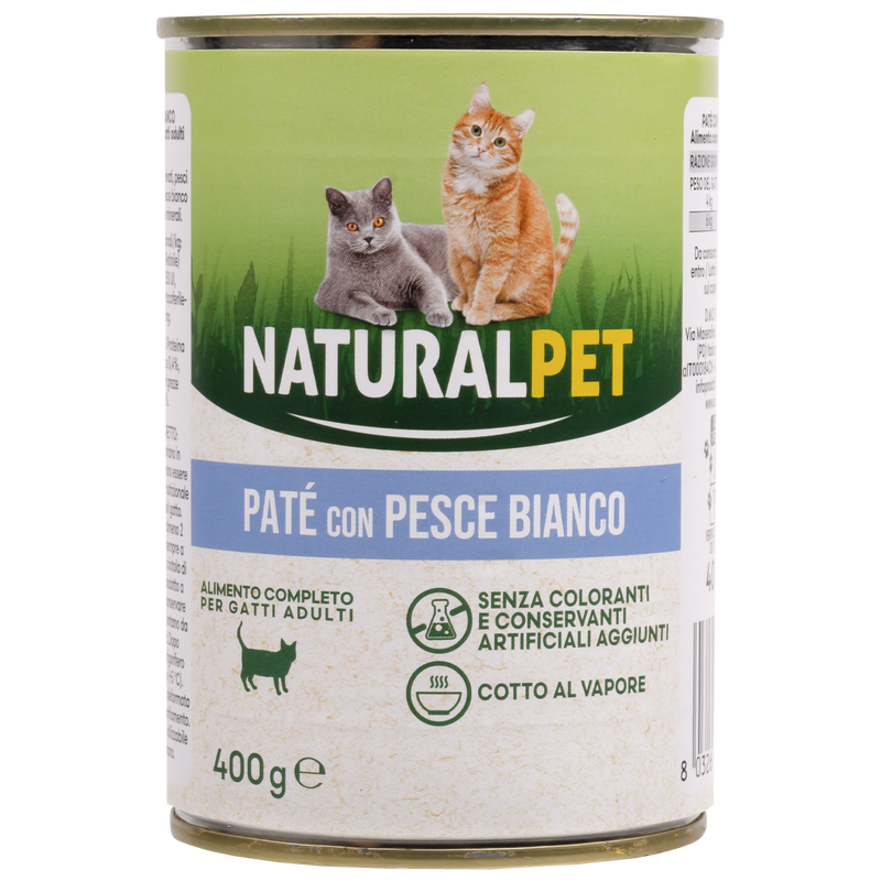 Naturalpet Cat Adult Paté Pesce Bianco  400 gr