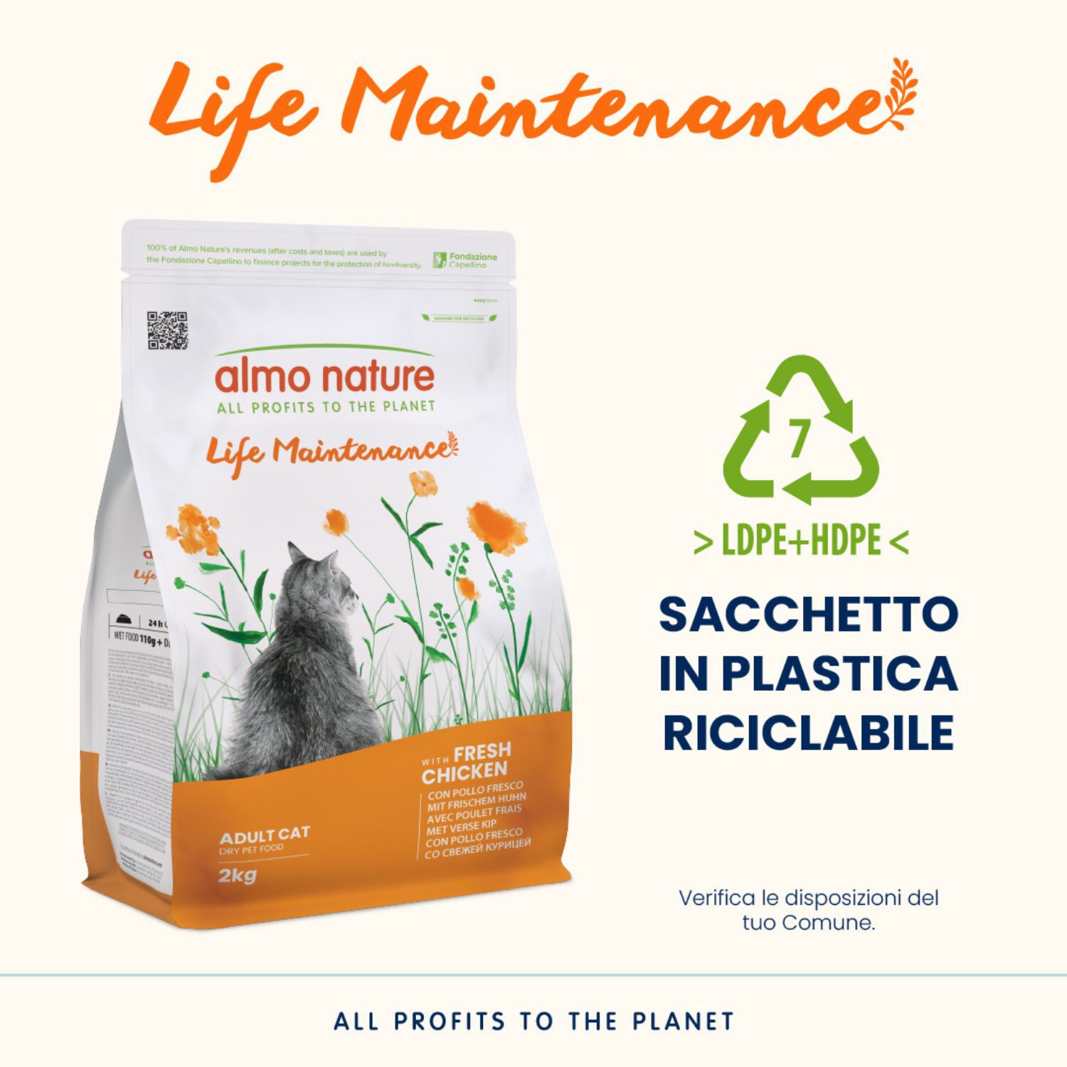 Almo Nature Life Maintenance Cat Adult Pollo 2 kg| L'Isola dei Tesori