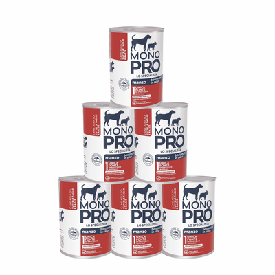 Monopro Bocconcini in Salsa per cani adulti Manzo 415 gr
