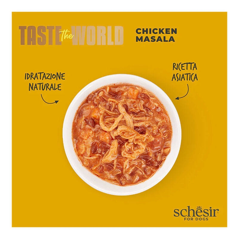 Schesir Taste the World  Dog Adult Pollo Masala in brodo 150gr
