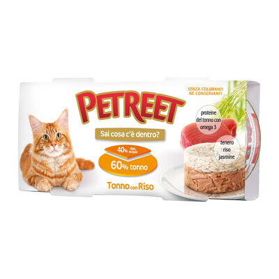 Petreet Cat Tortino Tonno con riso 2x170 gr