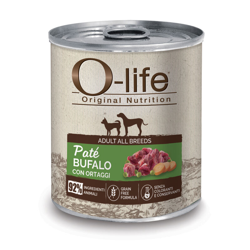 O-life Adult All Breeds Paté Bufalo con Ortaggi 400g