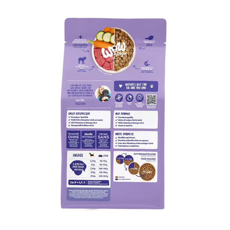 Wow Dog Adult Mini Agnello con patate dolce e zucchine 1kg