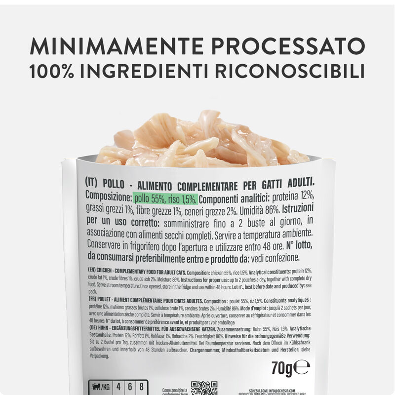 Schesir Cat Filetti di Pollo in Gelatina 70g