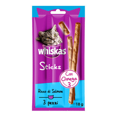 Whiskas Cat Adult stick Salmone 3 pz 18 gr