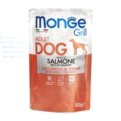 Monge Grill per cani adulti Bocconcini Ricco di Salmone 100 gr